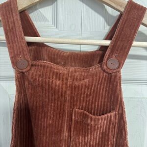 Zara Rust Corduroy Overalls